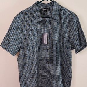 Michael Kors All Over Print Button Down NWT
